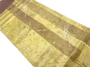 未使用品　引箔吹き寄せ模様織出し名古屋帯